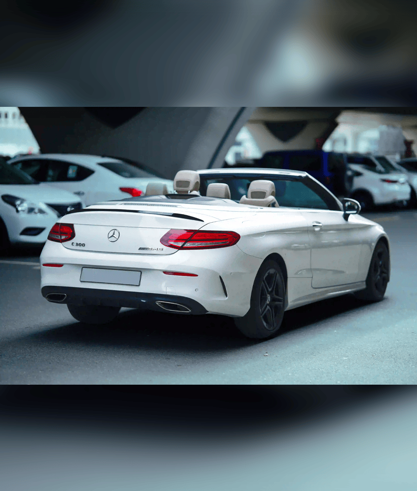 Mercedes C300 convertible 2021 White thumbnail 4